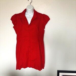 Sam & Max Size XL red with white polkadot dress